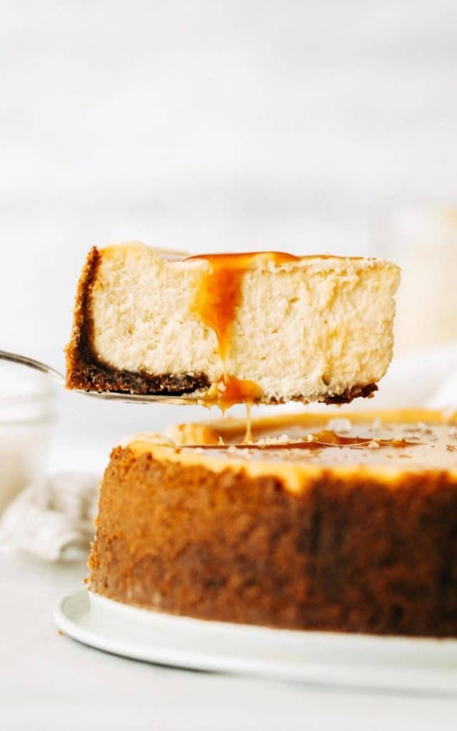 Cheesecake with a Caramel Drizzle.