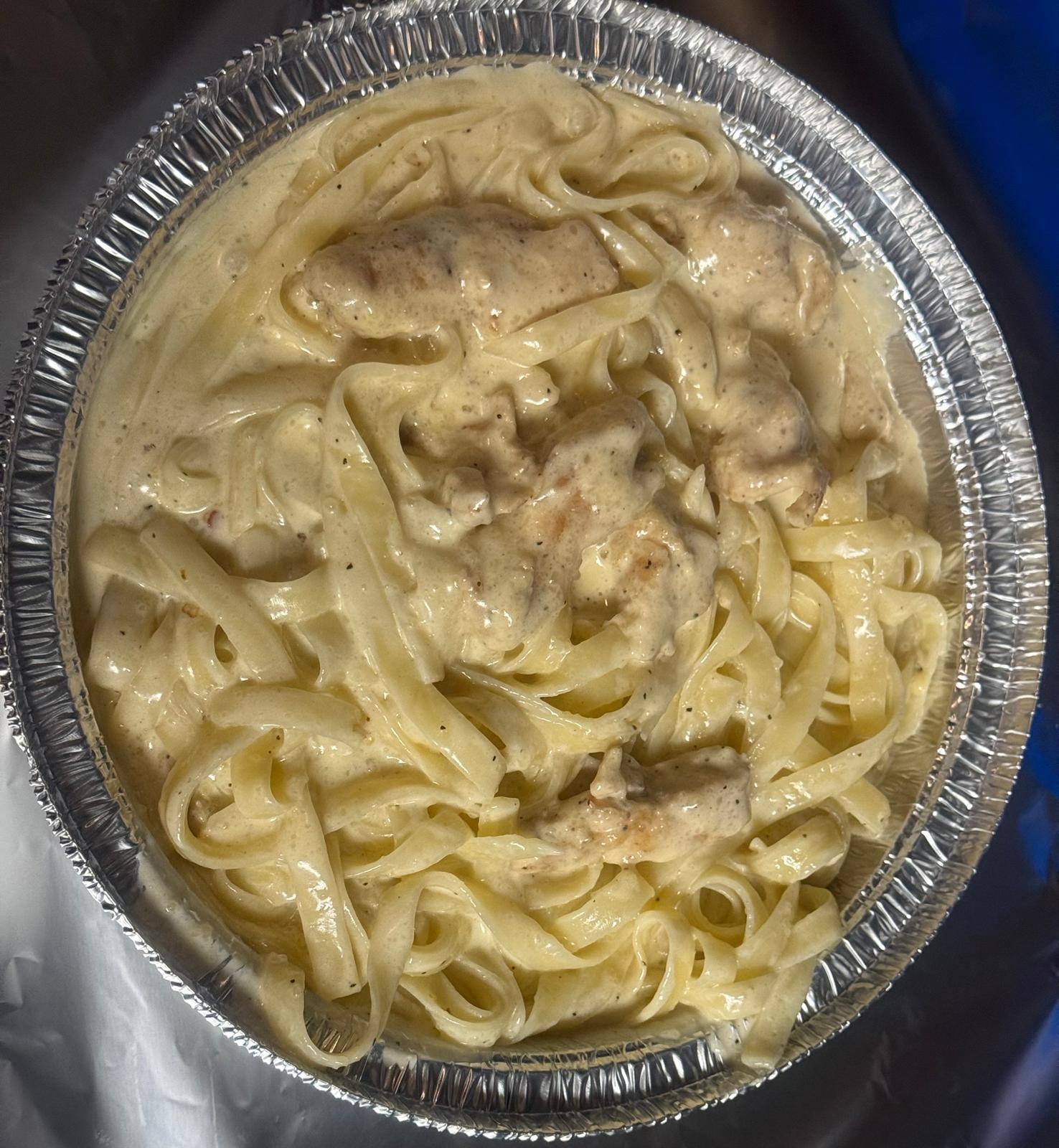Fettuccine Alfredo with Chicken.