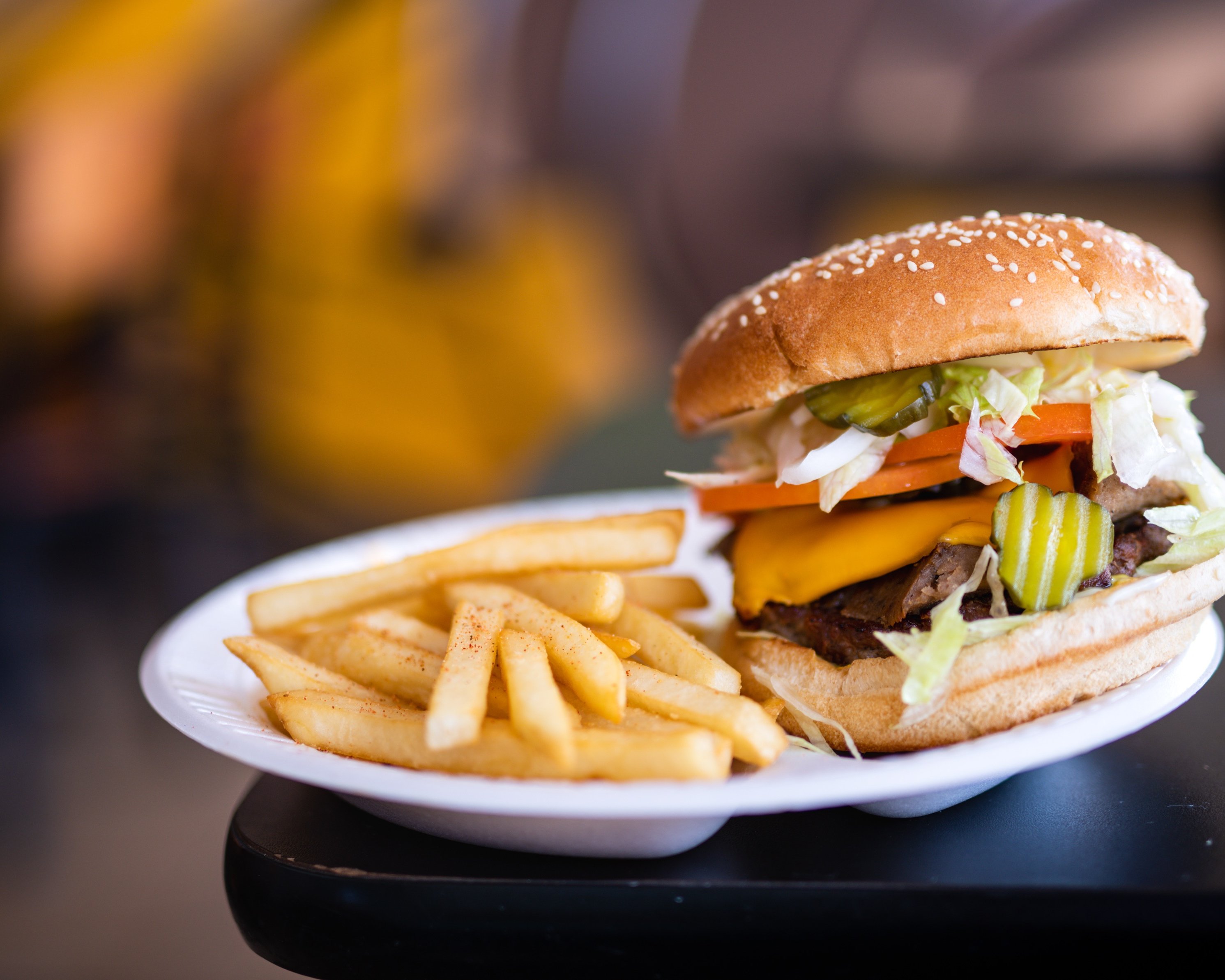 Deluxe Cheeseburger Combo (8 Oz.).