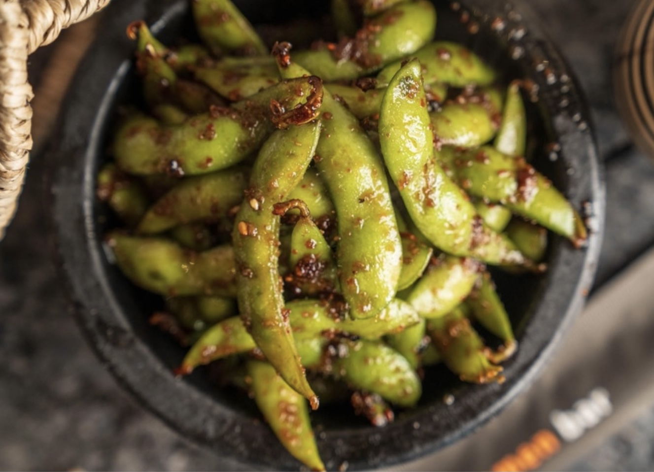 Garlic Edamame.