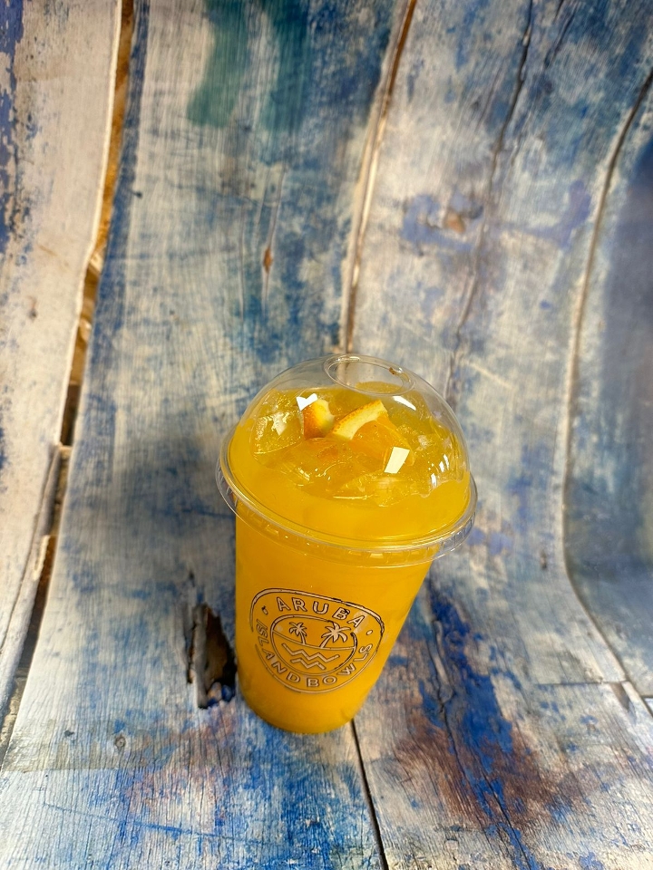 FRESHLY SQUEEZED ORANGE JUICE.