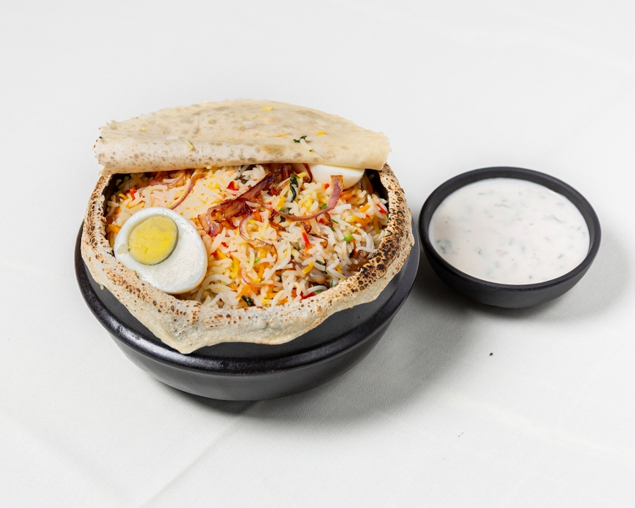 Egg Biryani - Chicken Biryani Basmati Rice.
