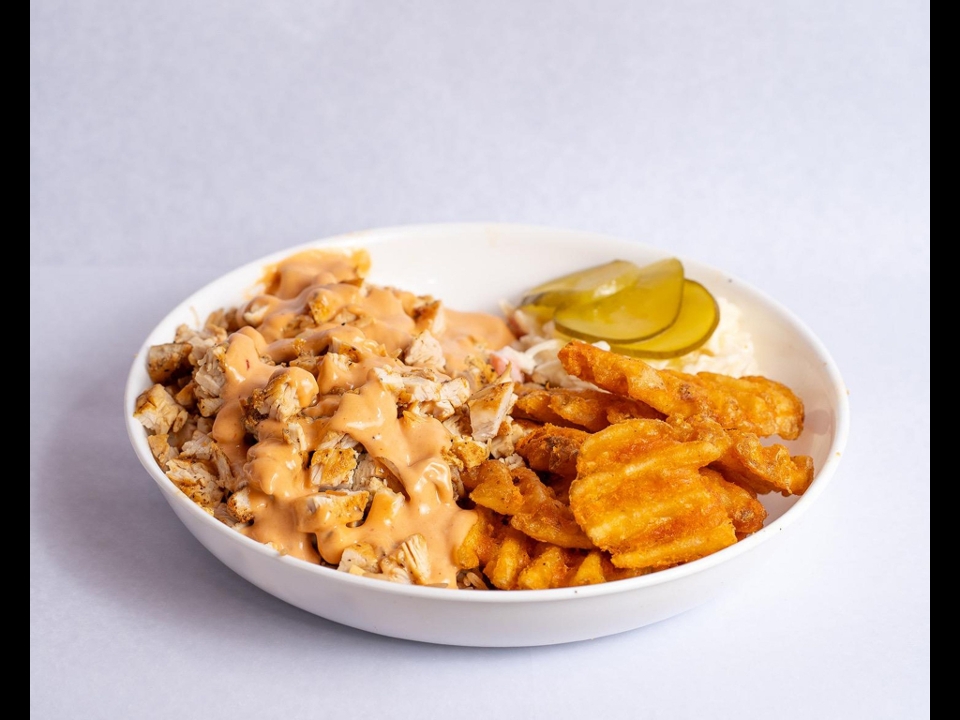 YoYo Grilled Chicken Over Rice.
