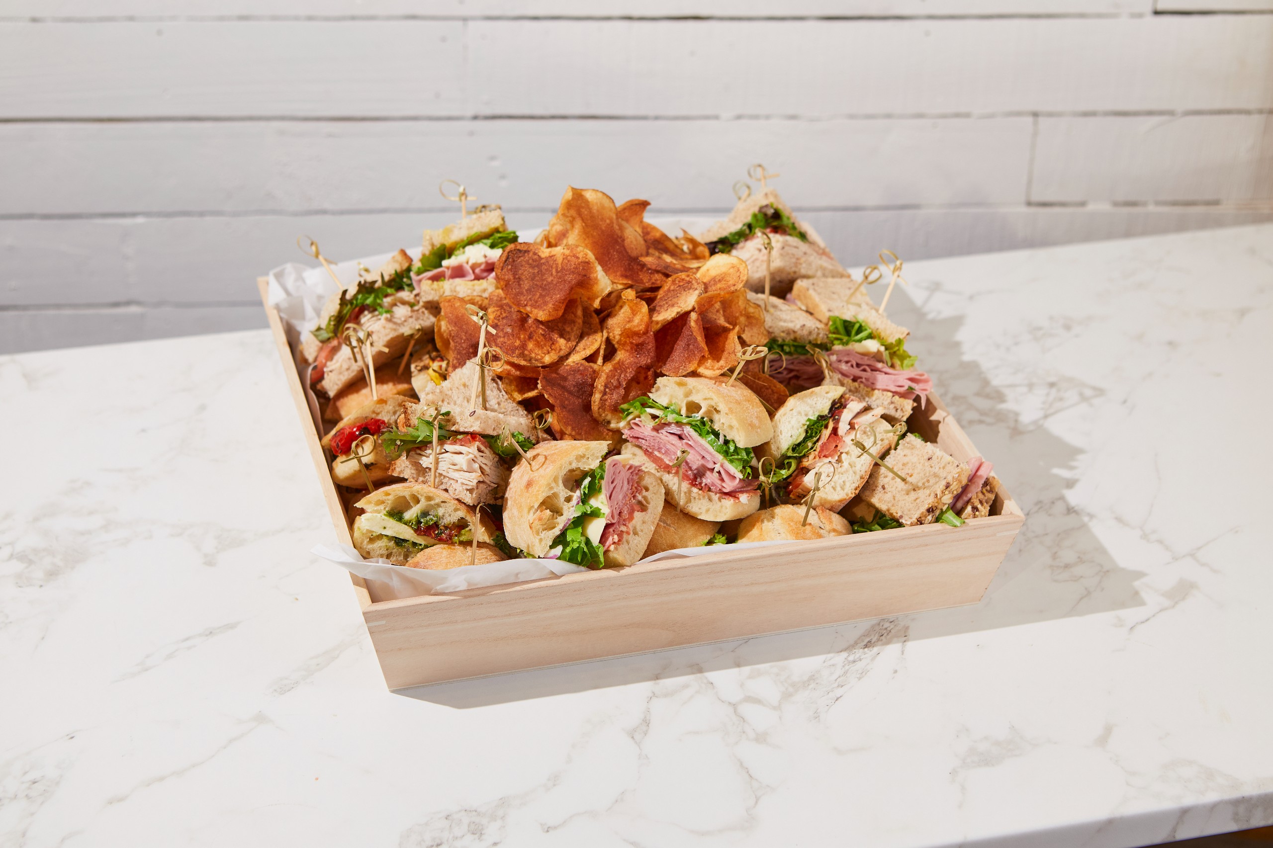 Et al Sandwich Box w/ house-made potato chips.