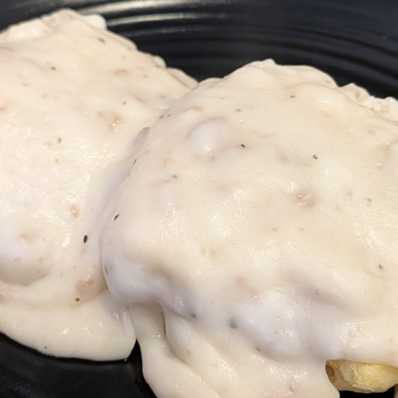 Biscuit Sausage Gravy Half.