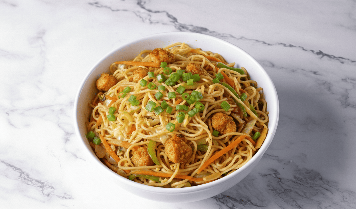 CHICKEN HAKKA NOODLES.