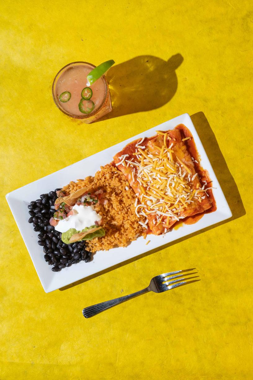 Enchiladas Rojas Platter.