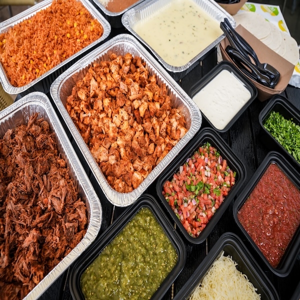 Build-Your-Own Bowl, Nachos, Taco Bar.