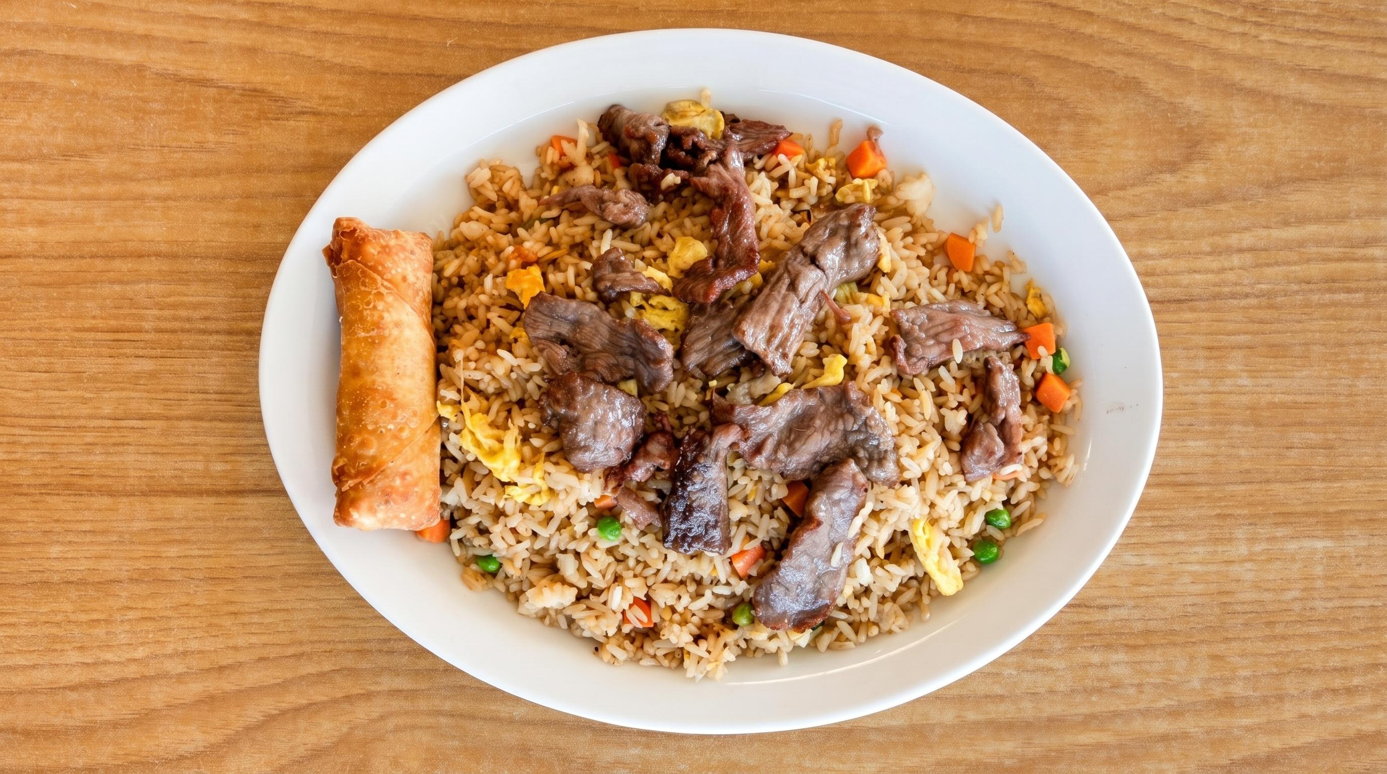 BEEF FRIED RICE.