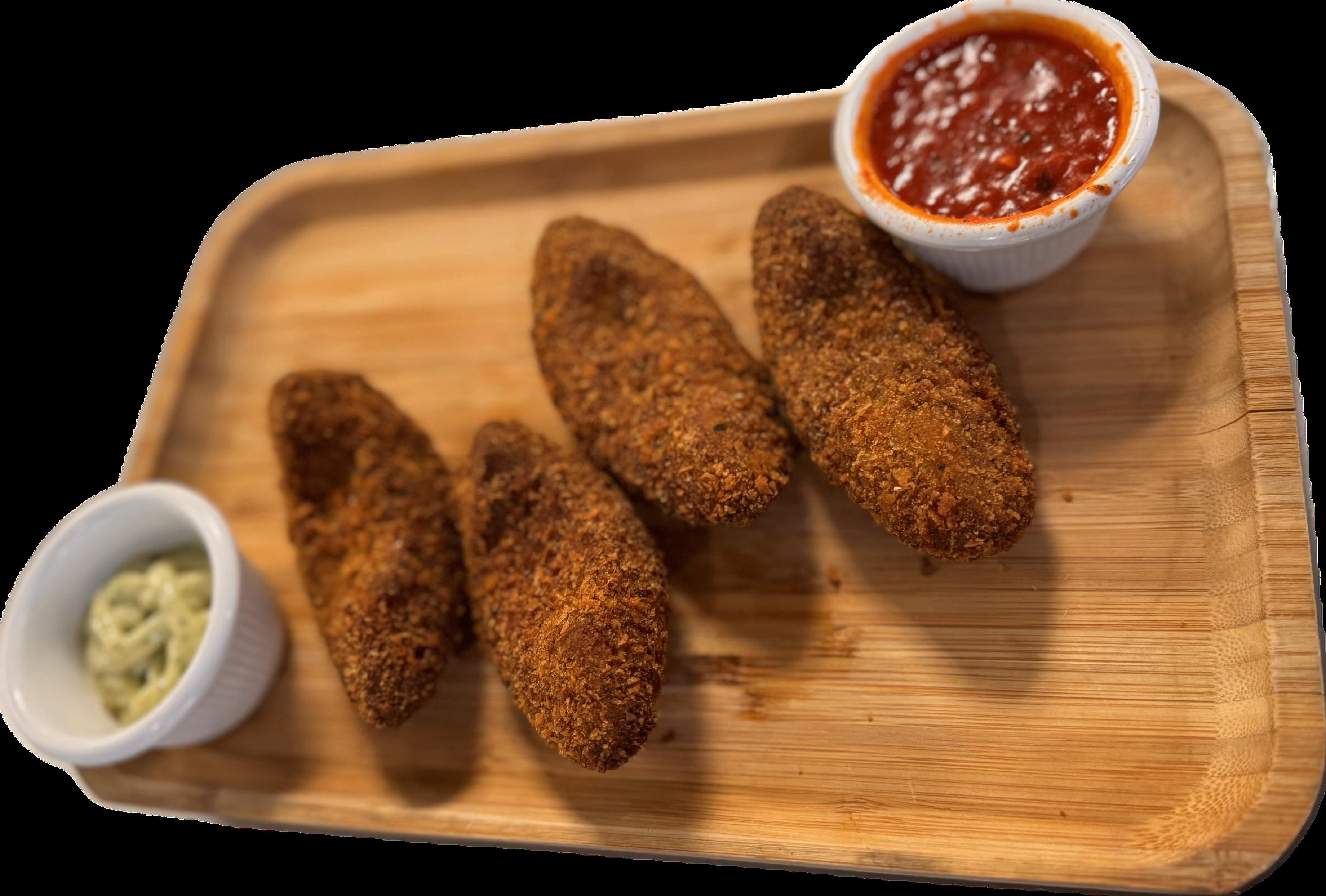BREADED AVOCADO SLICES.