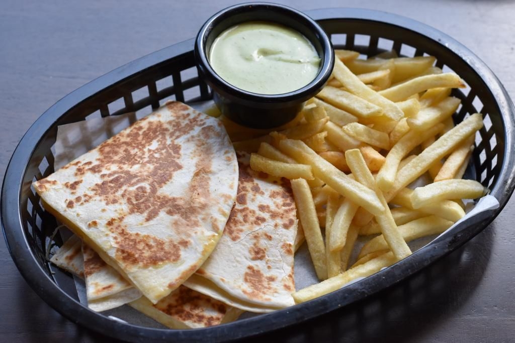 KIDS Quesadilla with fries.