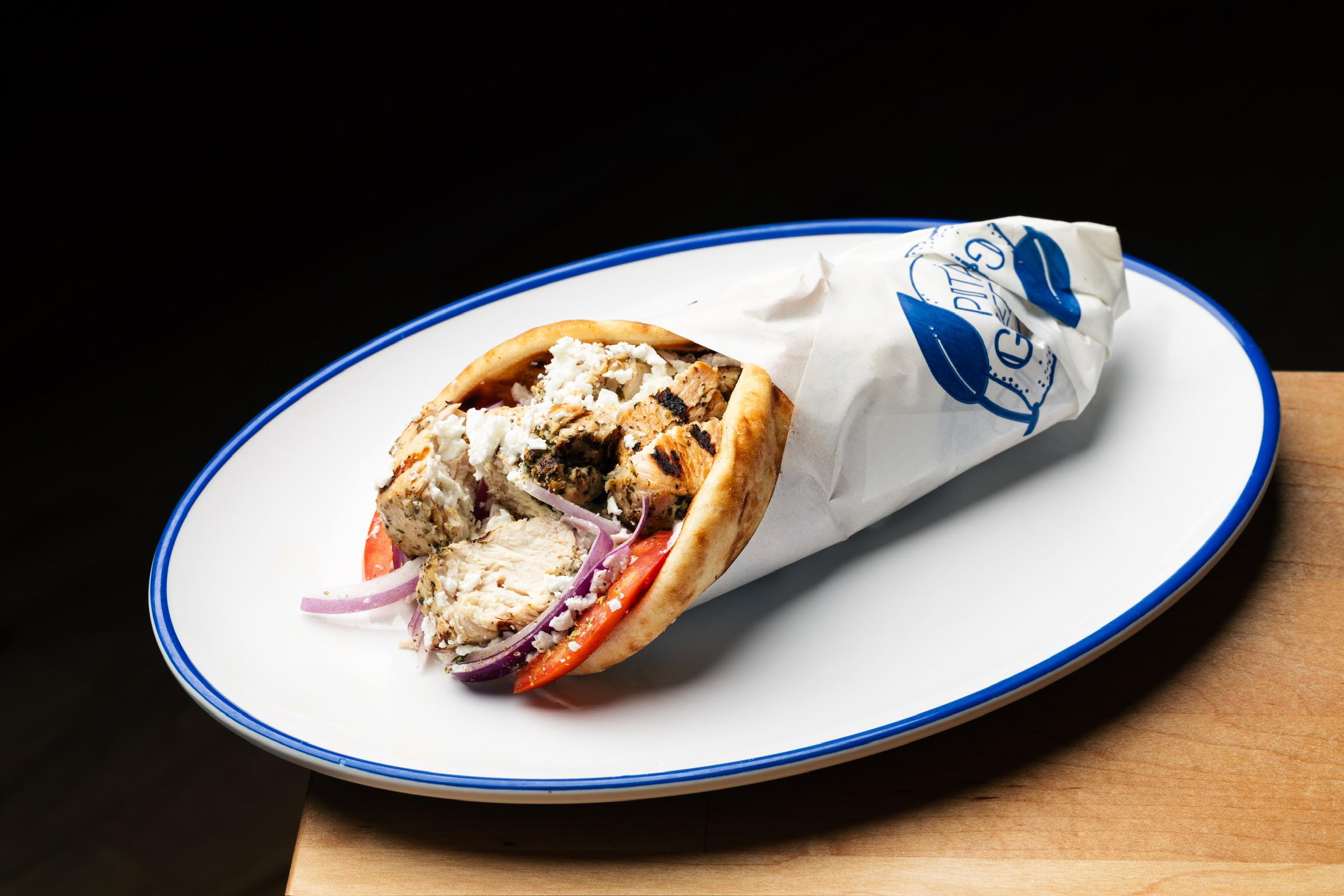 Chicken Souvlaki Pita.