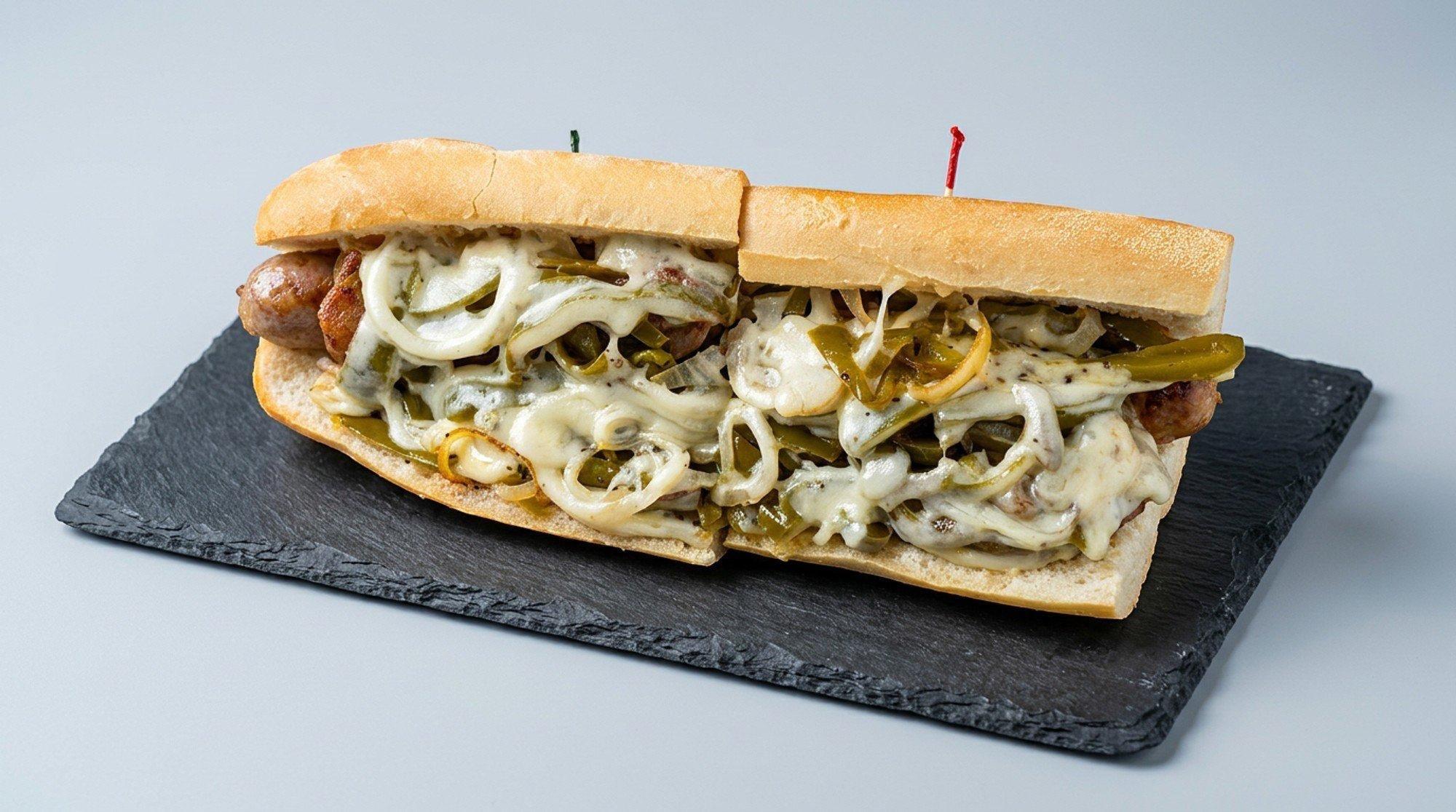 Grilled Sausage, Peppers and Onions Sub.
