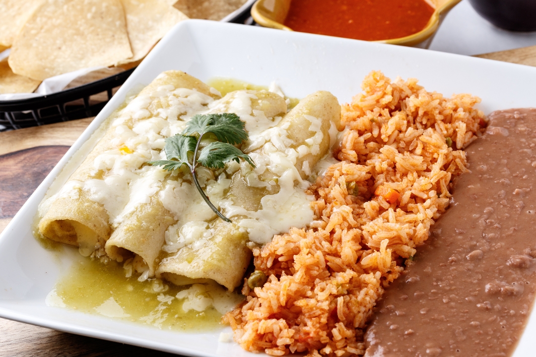 Green Chicken Enchiladas.