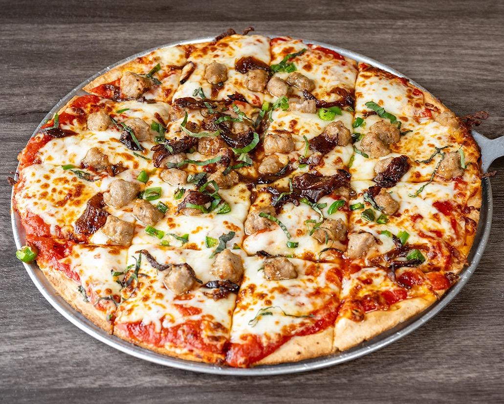 12" Sausage Hot Honey Pizza.