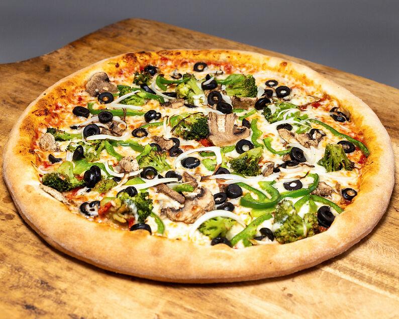LG Veggie Pizza.