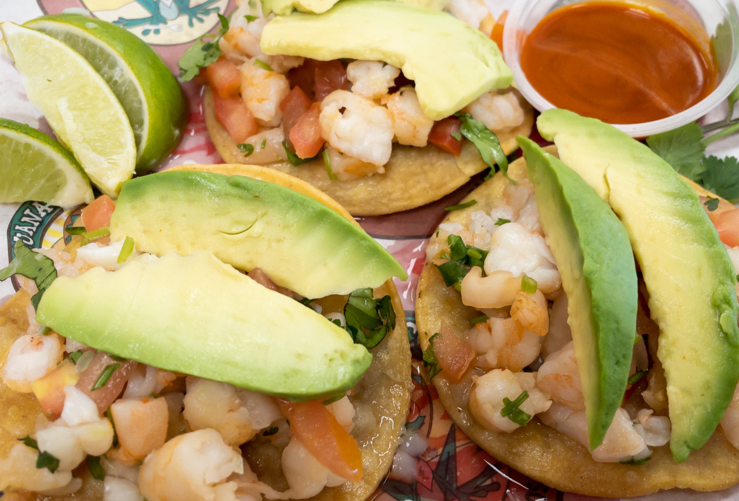 CEVICHE DE CAMARON  (Shrimp ceviche).