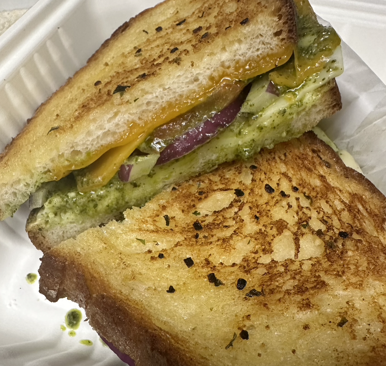 Pesto Grilled Cheese **.
