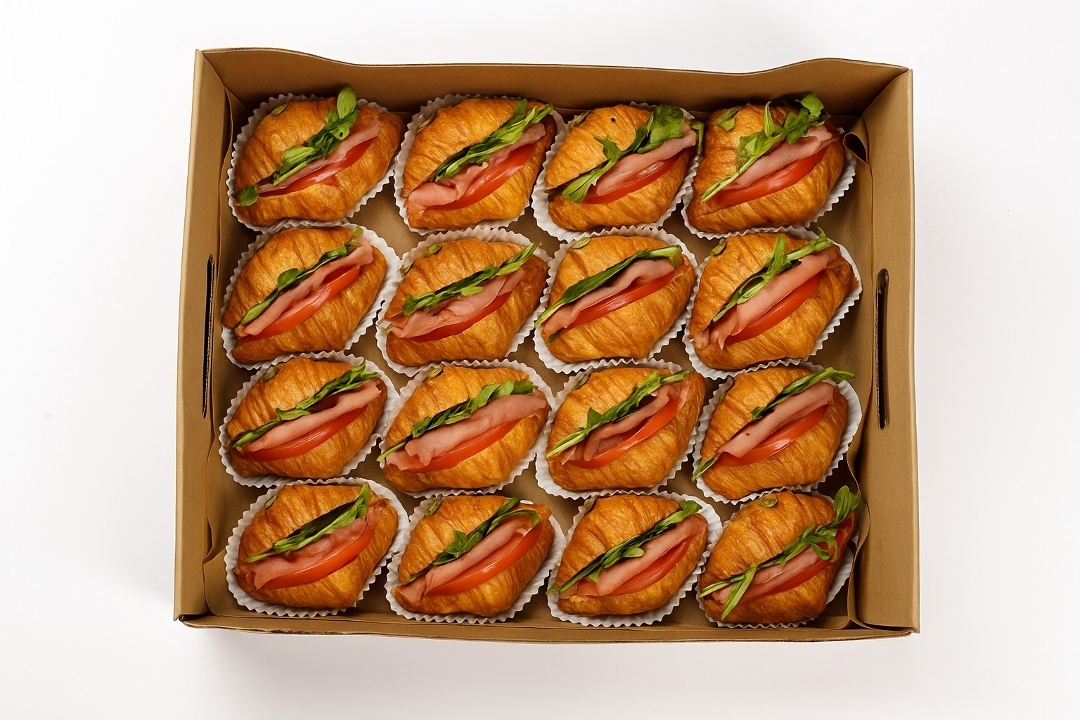 Salmon Baby Croissant Sandwich Platter.
