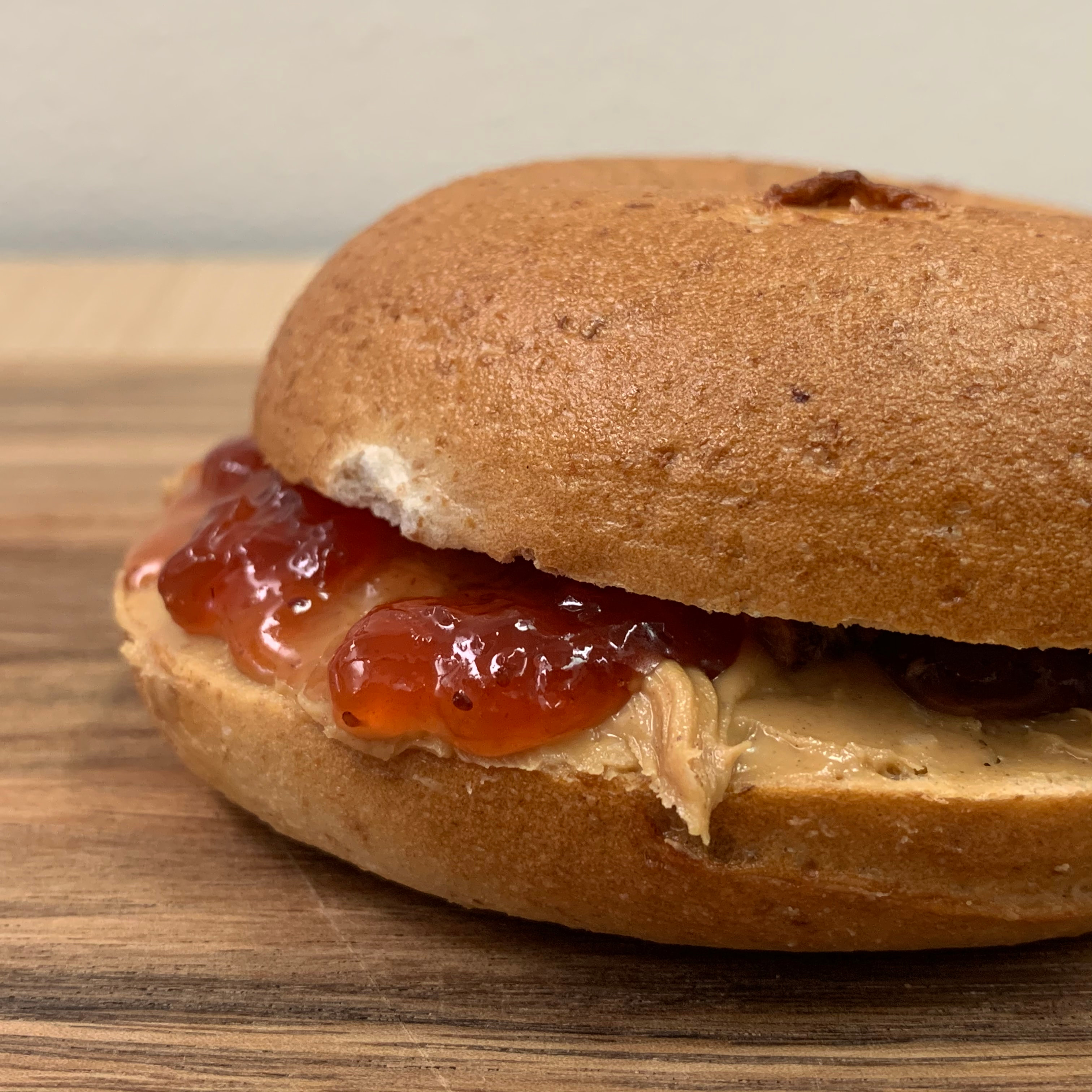 Bagel + Peanut Butter & Jelly..