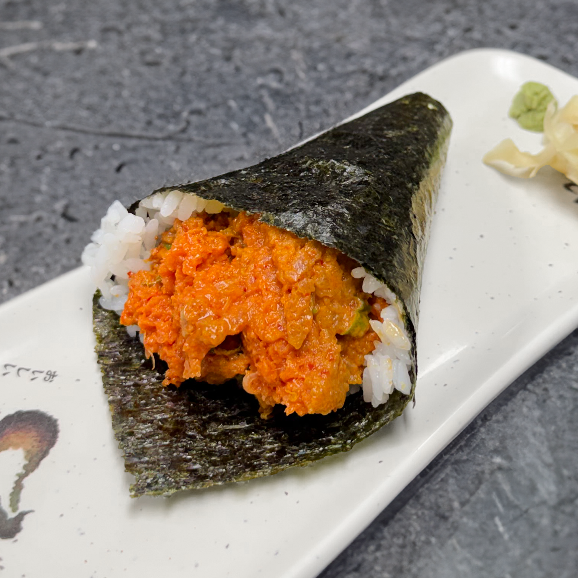 Spicy Tuna Hand Roll.