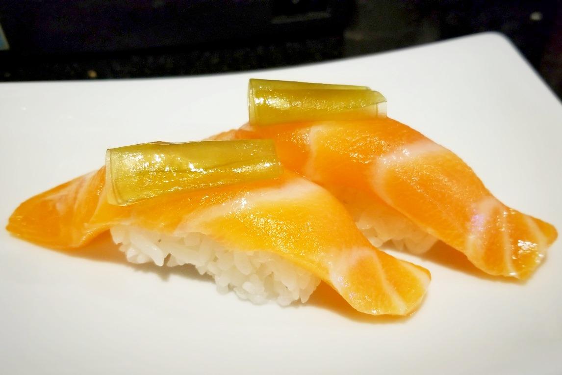 Salmon Sushi w/ Sweet Seaweed.