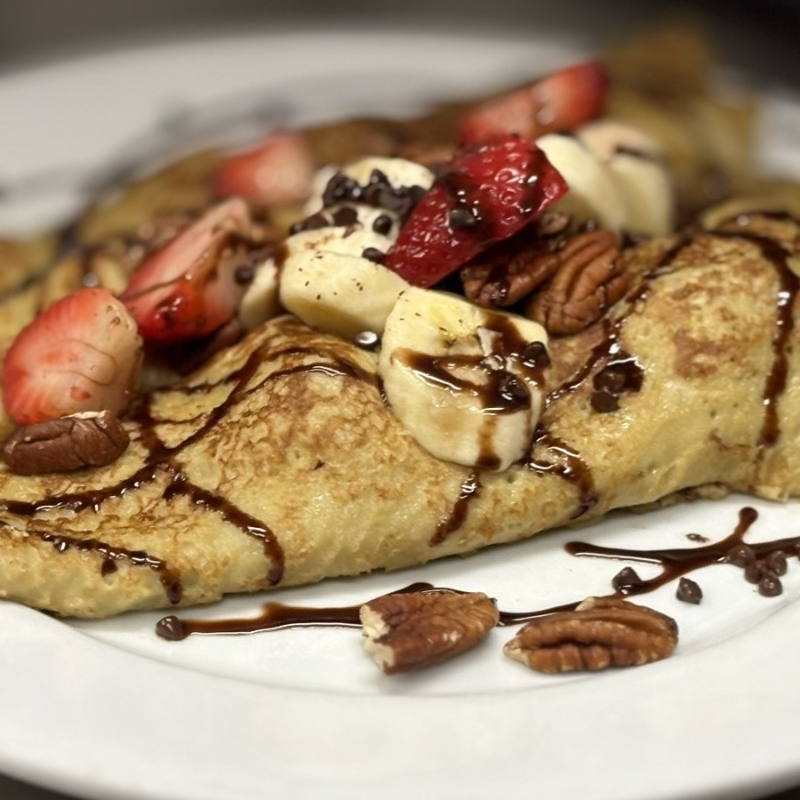 Banana Split Crepes.