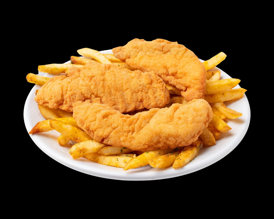 CHICKEN TENDER & FRIES.