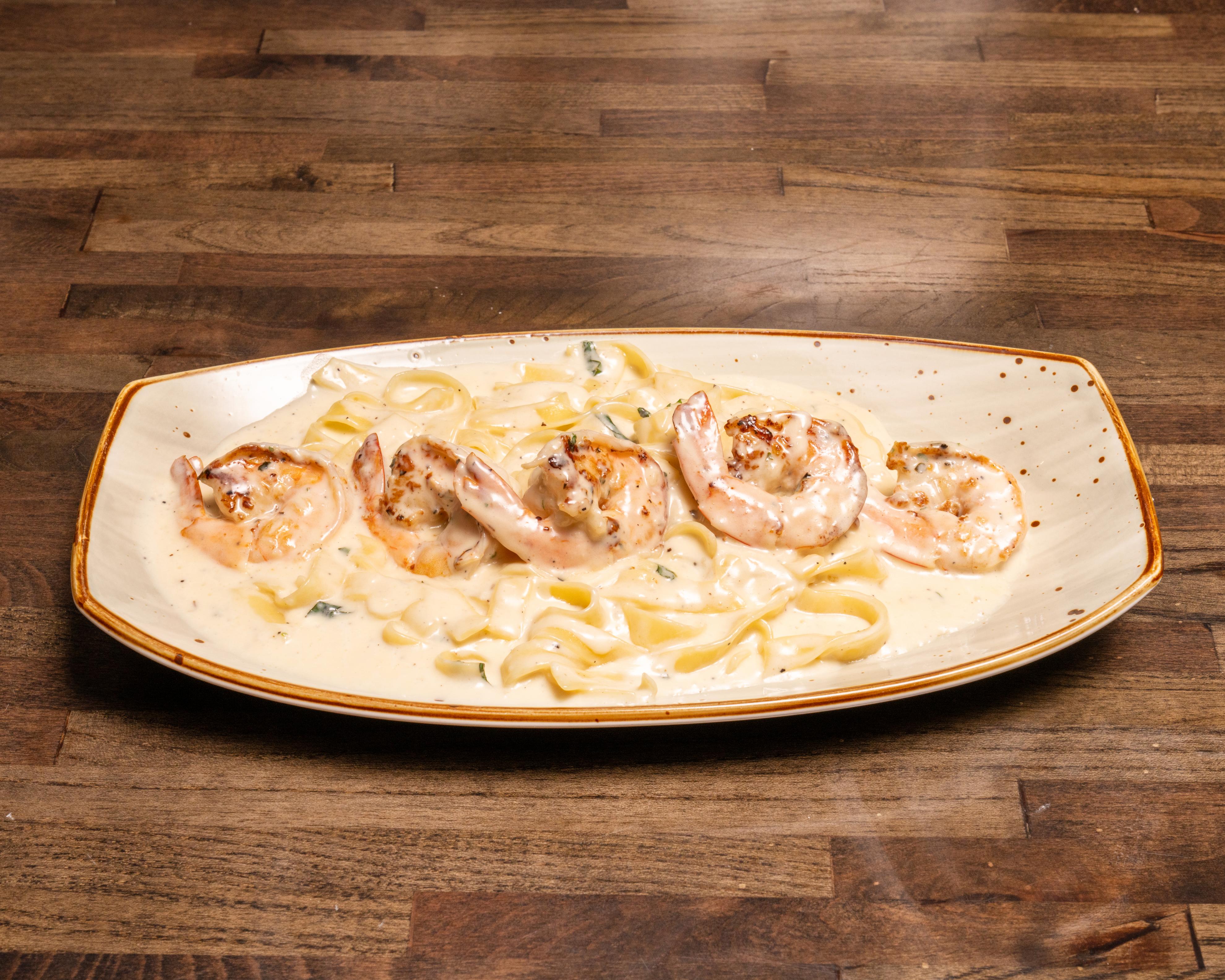Shrimp Fettuccine Alfredo.