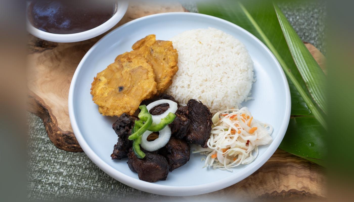 Fried Goat Tassot.