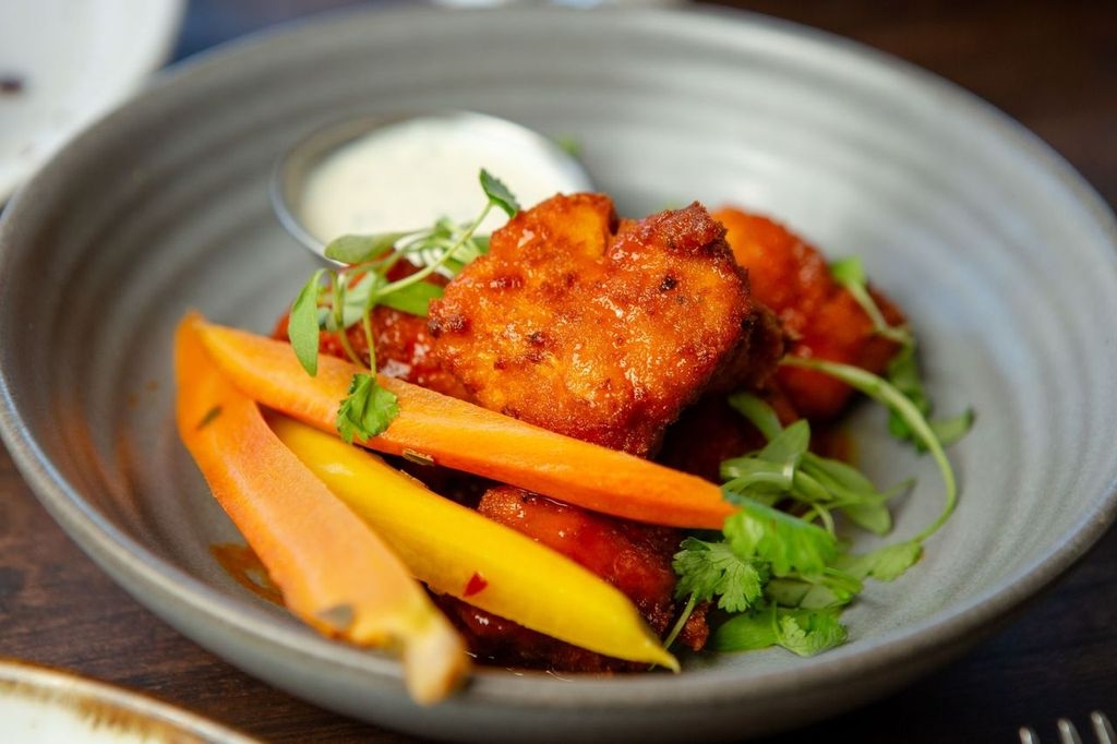 Honey Buffalo Cauliflower Bites.