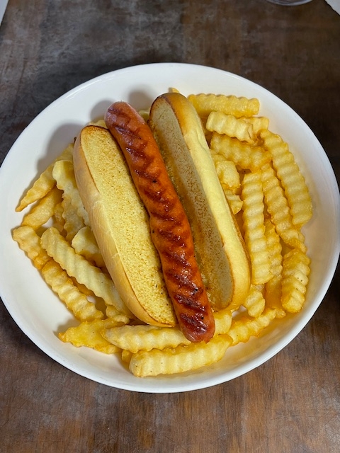 Grilled All Beef Hot Dog.
