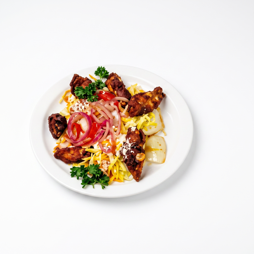 Yuca con Chicharron.
