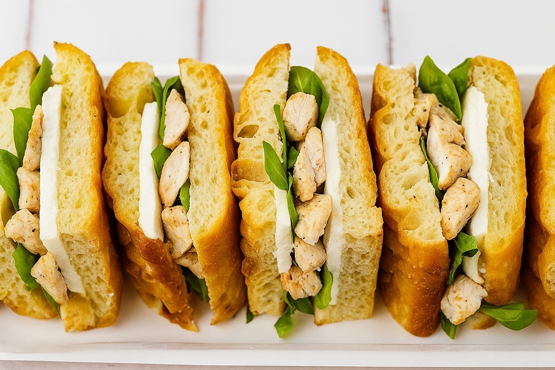 Chicken Baby Focaccia Sandwich Platter.