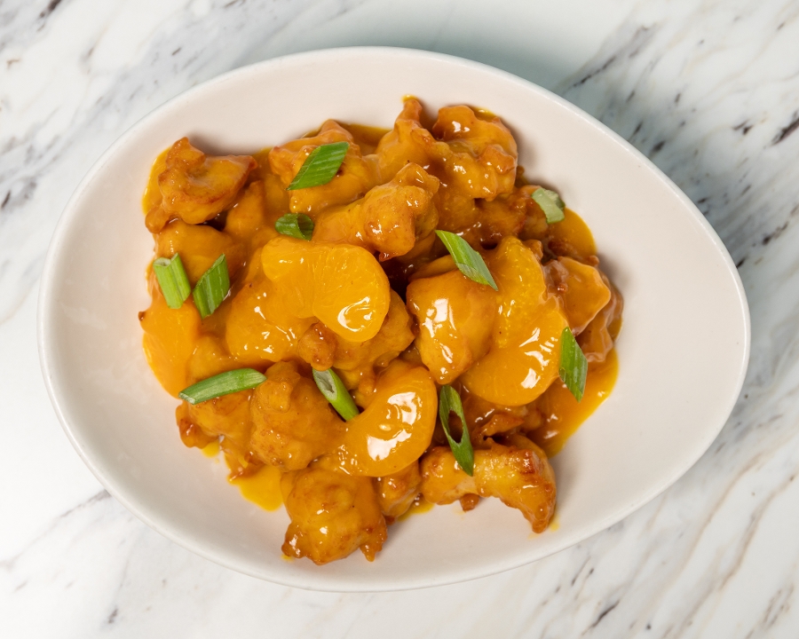 ORANGE CHICKEN.