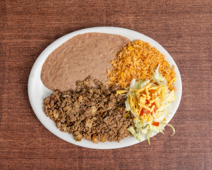 Child picadillo plate.