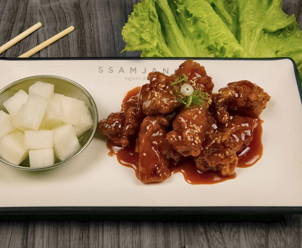 Dakgangjeong (Sweet Crispy Korean Fried Chicken).