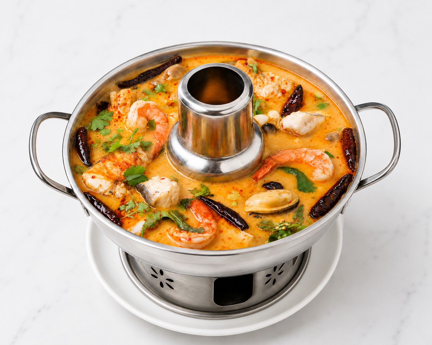 Tom Kha Talay (with Seafood).