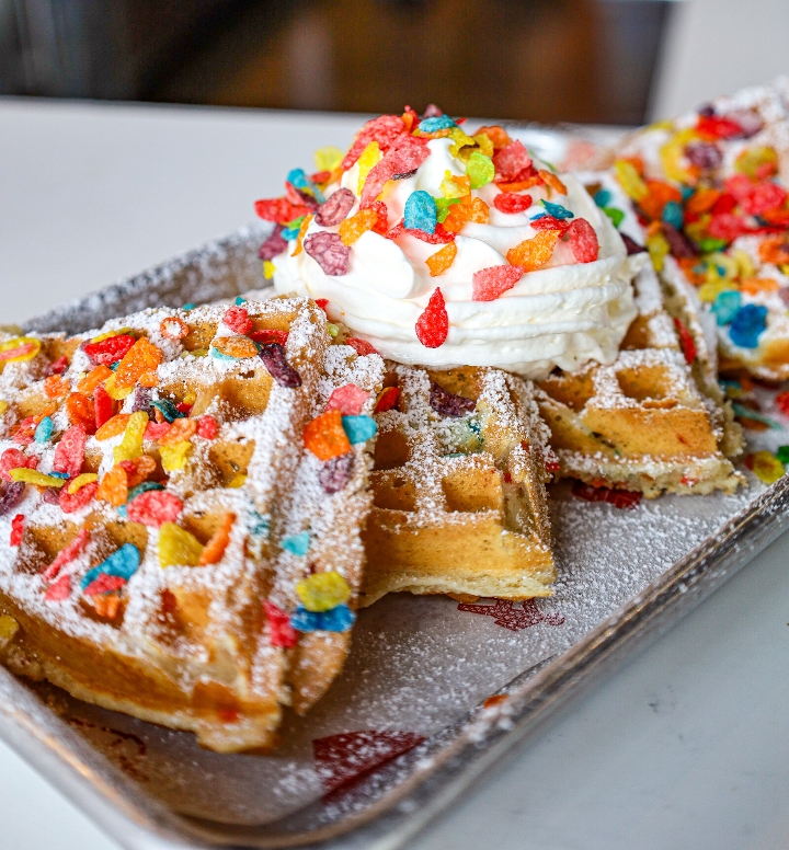 Fruity Pebbles Waffle.