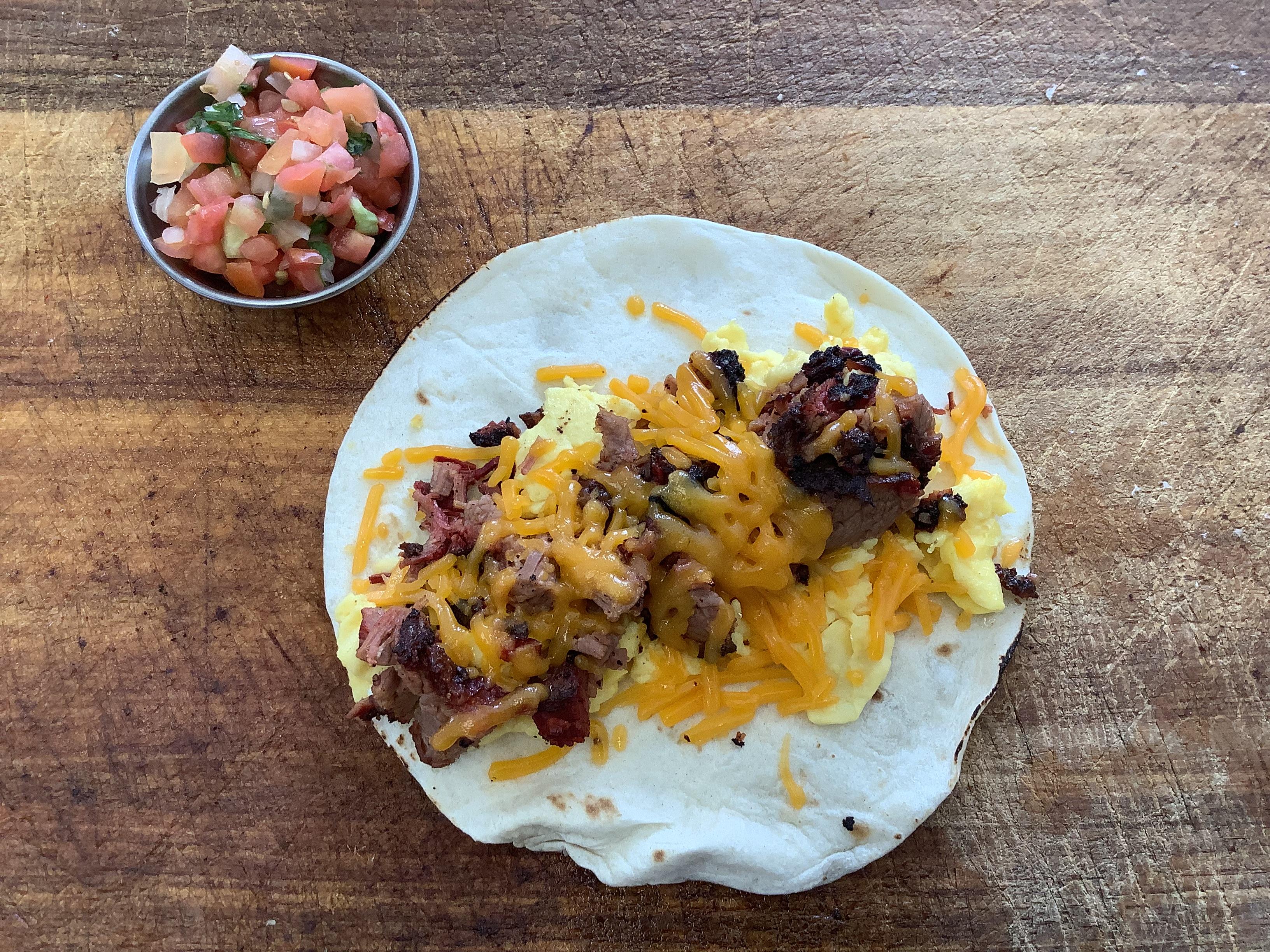 Brisket, Egg, and Cheese.