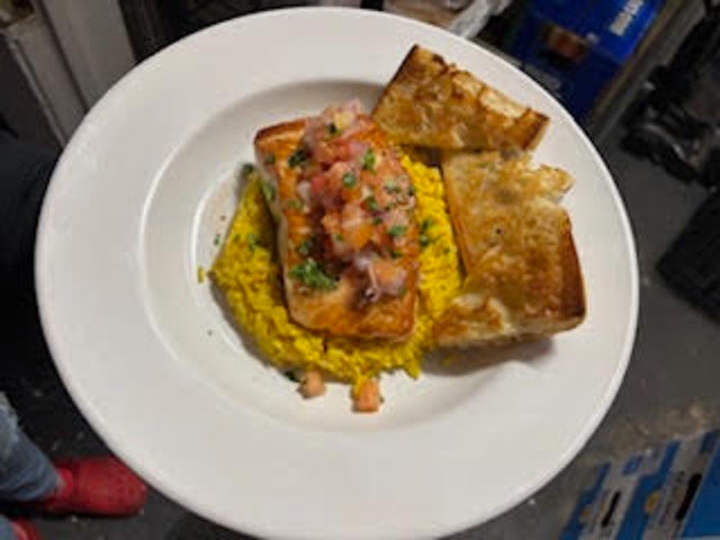 SALMON & CARIBBEAN RICE.
