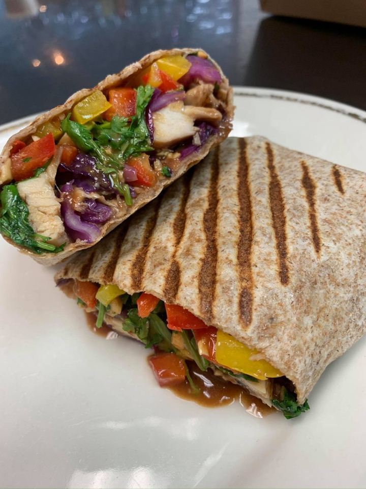 Thai Peanut Chicken Wrap.