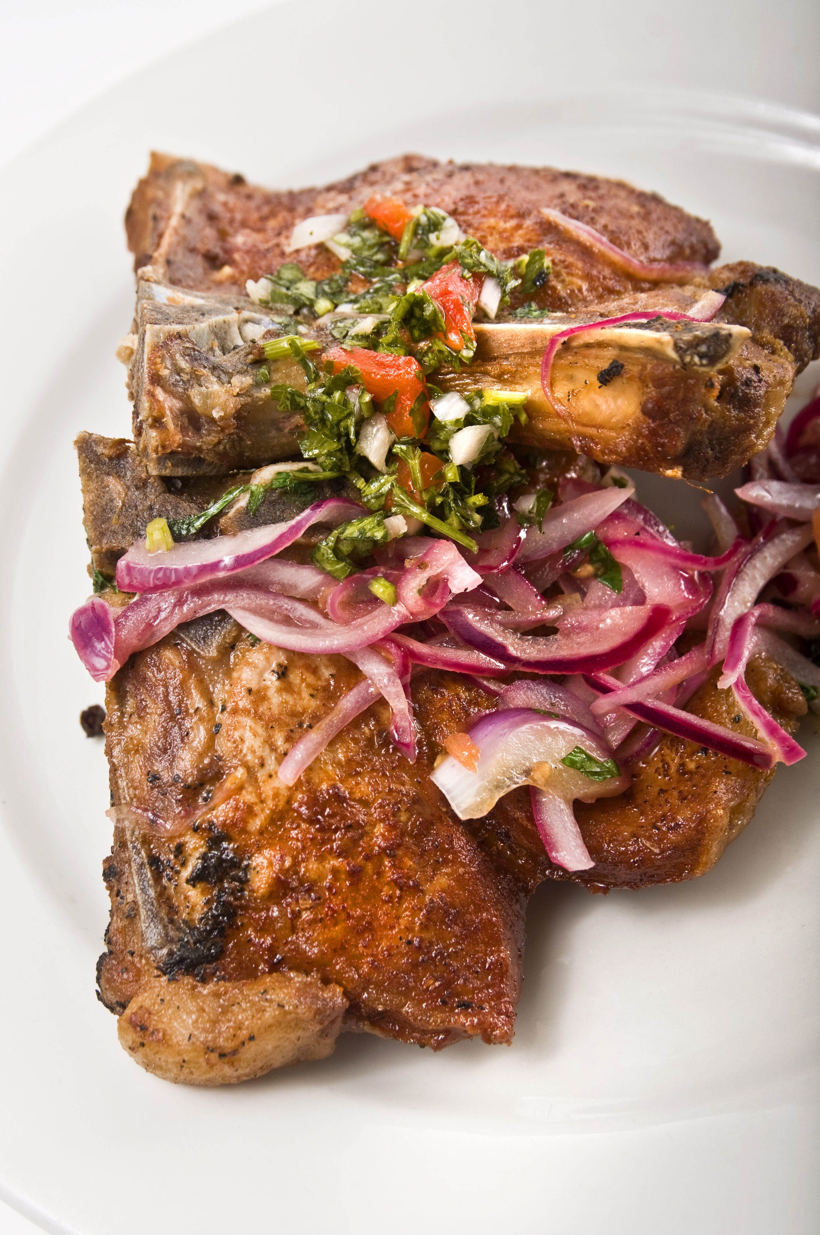 FAMILY meal: Pork Chops - 3 Chuletas picadas.
