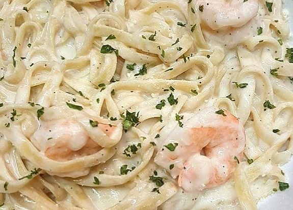 Shrimp Alfredo.