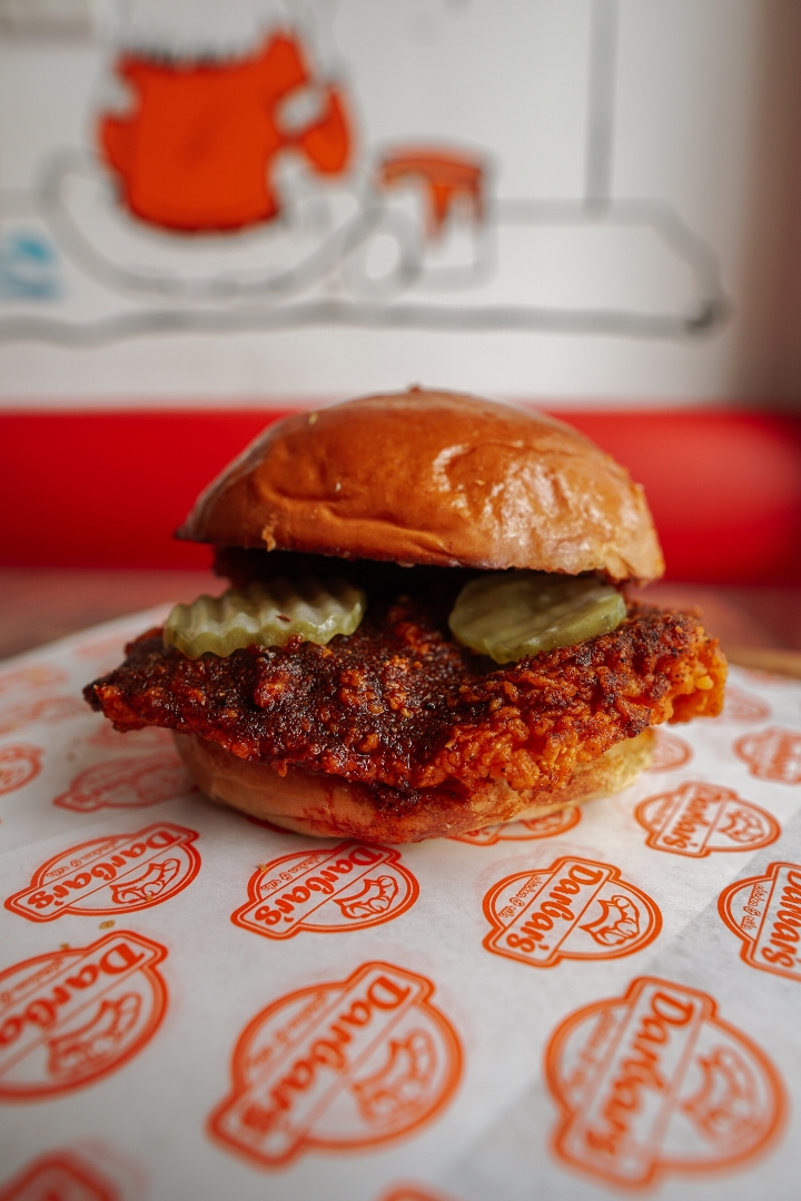 Darbar's Hot Chicken Sandwich.