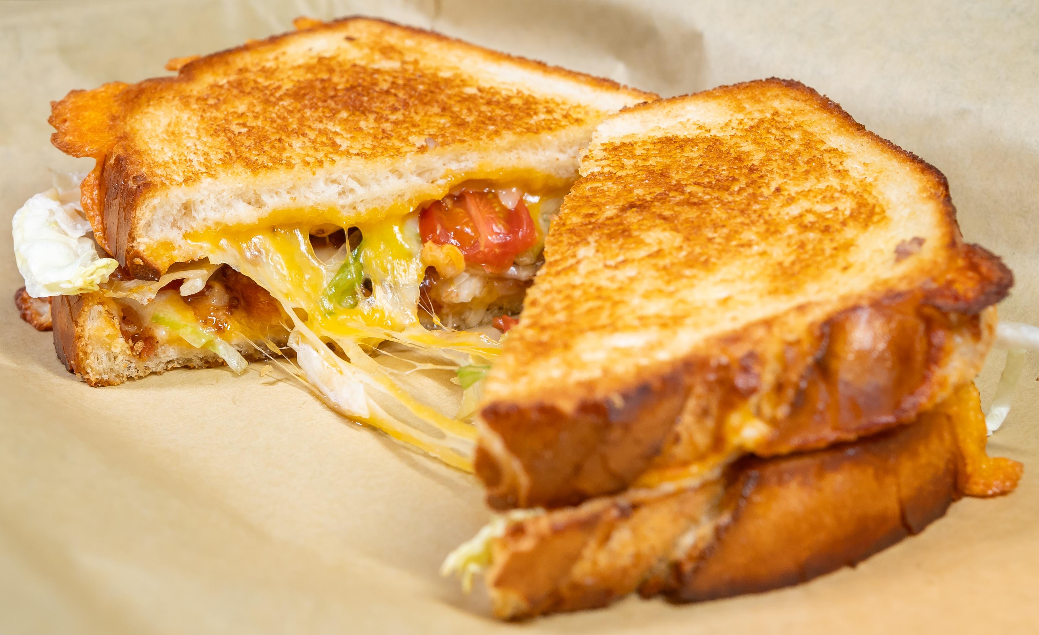 Bacon Layered Tomato Sandwich.