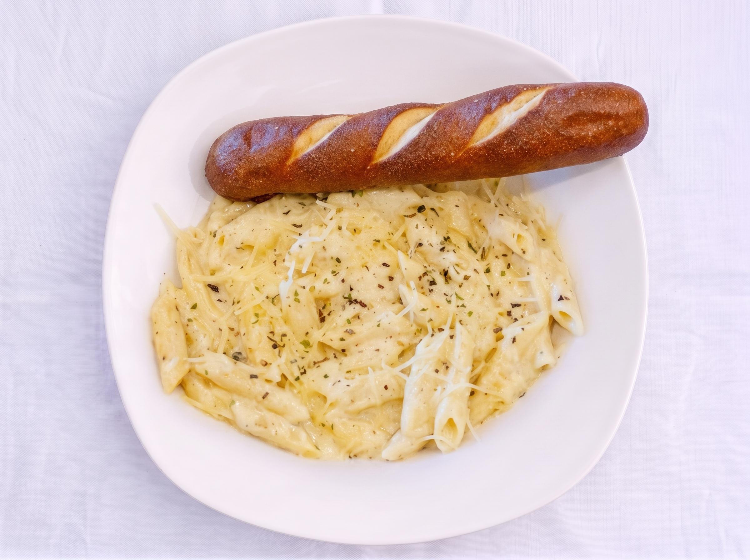 Penne Alfredo Pasta.