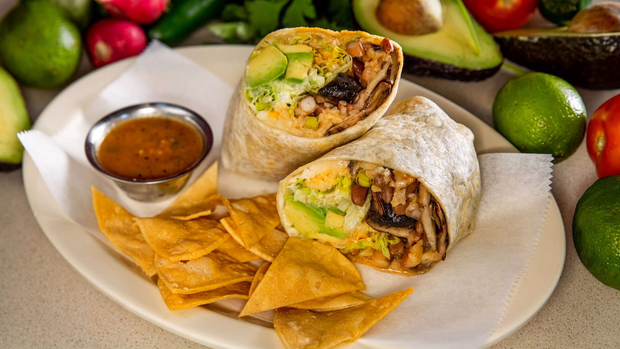 Steak & Mushrooms Burrito.
