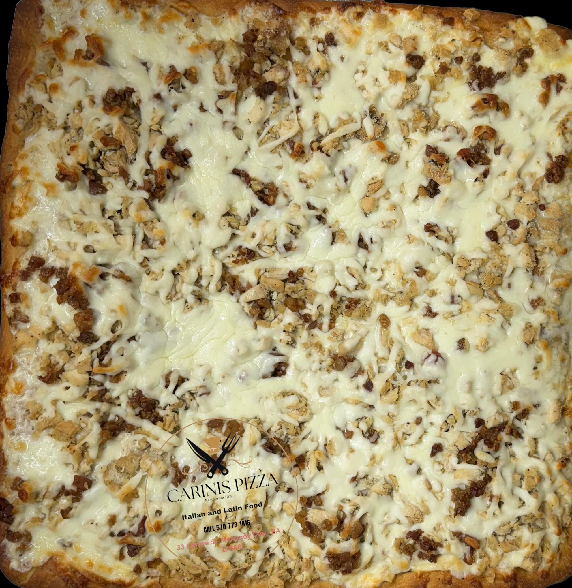 Plain Sicilian Pizza.