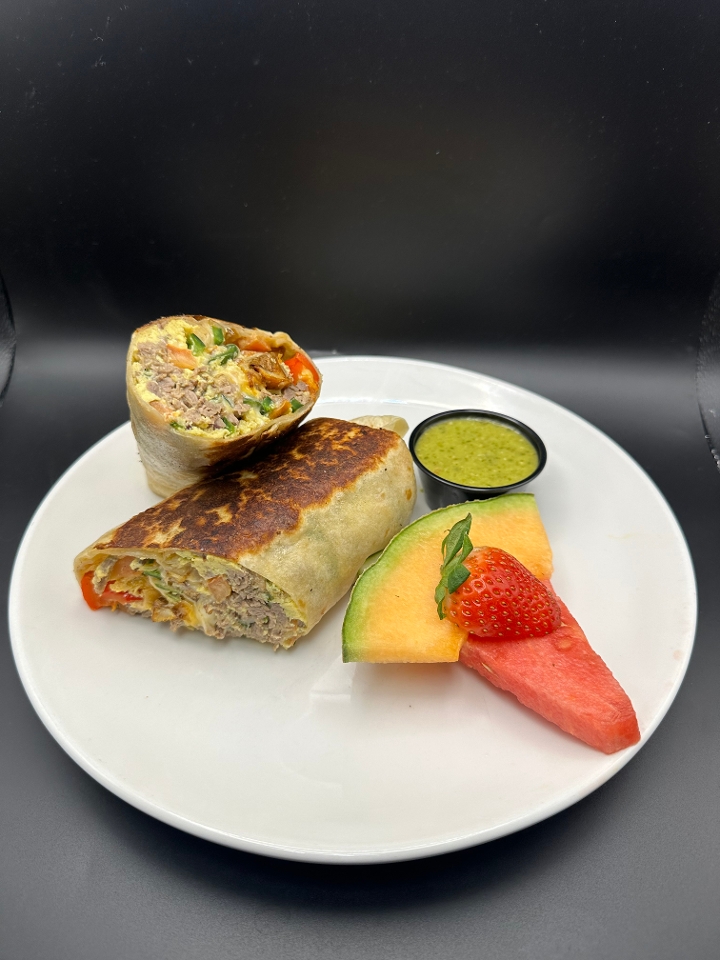 Machaca Breakfast Burrito.